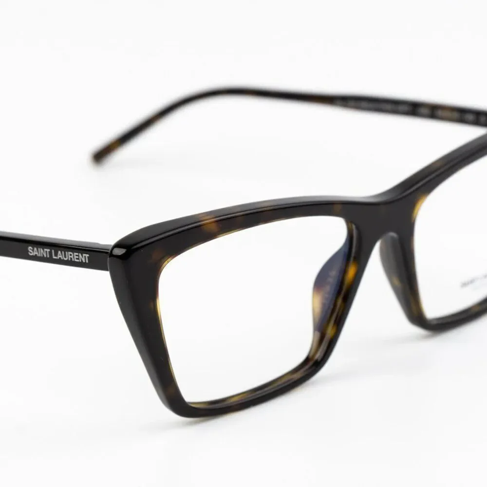 NEW Saint Laurent SL737 MICA THIN OPT 002 Dark Havana Cat Eye Unisex Eyeglasses